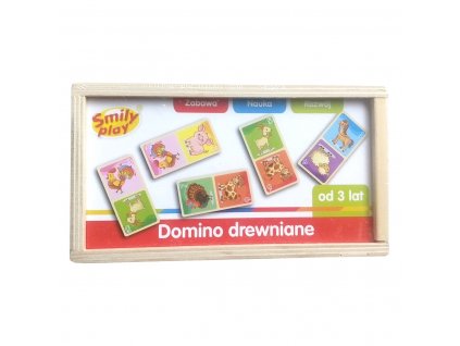 SMILY PLAY Dřevěné domino Farma