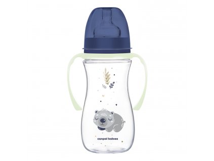 Canpol babies Antikoliková lahev EasyStart se svítícími úchyty Sleepy Koala 300ml modrá