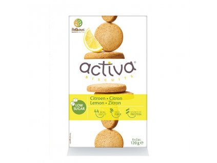 Activa Protein sušenky s vlákninou a sníženým obsahem cukru s citrónem 120g