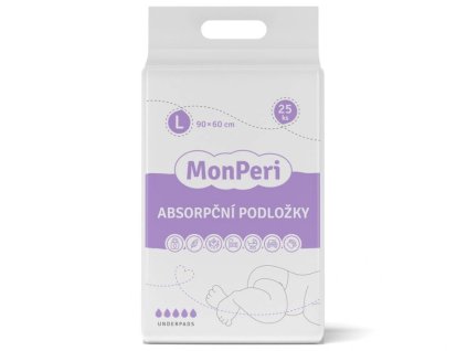 MonPeri Absorpční podložky SuperDry L 60x90 cm 25 ks