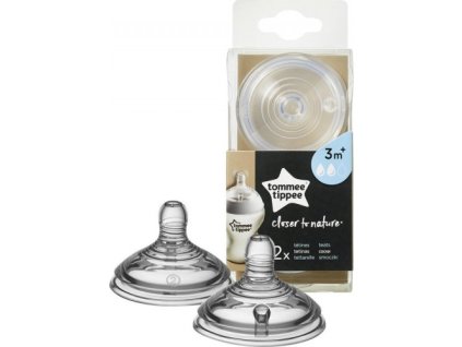 Tommee Tippee Savička ANTI COLIC Closer To Nature, střední průtok, 3m+ (2ks)