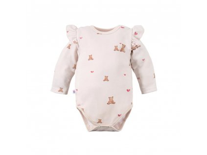 Body s dlouhým rukávem Hearts&Bears ecru