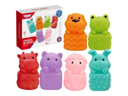 WOOPIE Sada senzorických míčků (6ks) - Zvířátka