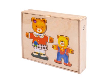SMILY PLAY Dřevěné puzzle Medvídci 3