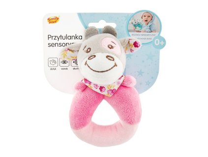 SMILY PLAY Senzorický mazlíček s rolničkou Kravička