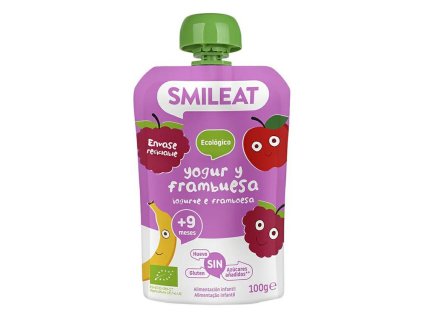 BIO kapsička řecký jogurt, jablko, banán, malina a rýže 9m+ (100g)