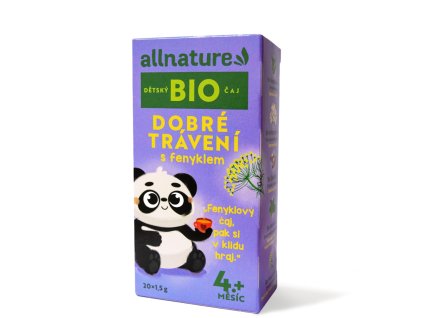 Allnature BIO Dětský čaj Dobré trávení s fenyklem 20x1,5g