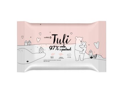 LUBA Tuli Dětské vlhčené ubrousky s 97% vody a panthenolem 60ks