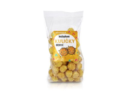 Allnature Bezlepkové Kuličky medové 80g