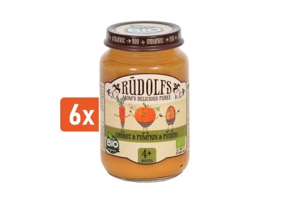 Rudolfs BIO Příkrm mrkev, dýně a brambory 6x190g