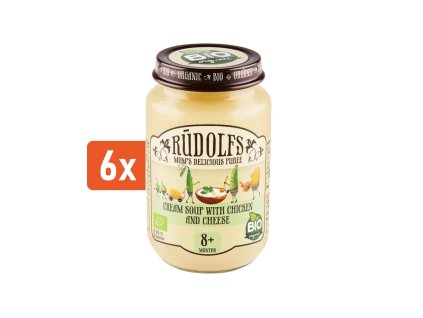 Rudolfs BIO Krémová polévka s kuřecím masem 6x190g