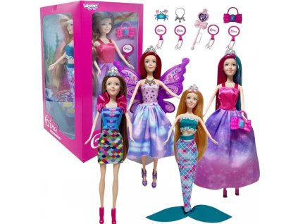 WOOPIE Panenky s příslušenstvím Sada 4 kouzelných princezen 5