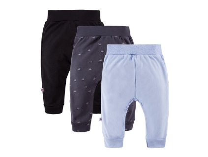 Dětské tepláky GOOD DAY (3ks) modré, černé, šedé