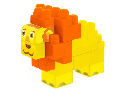 WADER Stavebnice Baby Blocks Safari Lev