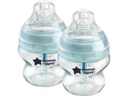 Tommee Tippee Kojenecká lahev Advanced ANTI COLIC 150 ml 0m+ (2ks) tyrkysová 1