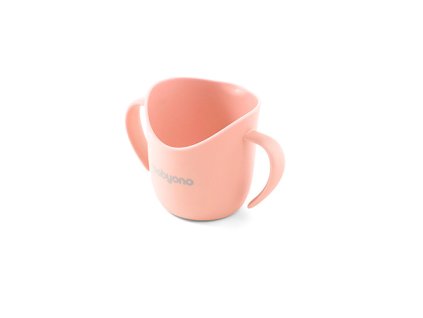 BabyOno Ergonomický hrnek s oušky 120ml lososová