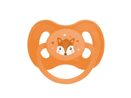 Canpol babies Dudlík kaučukový třešinka 0 6m CUTE ANIMALS oranžová
