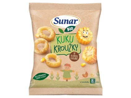 Sunar BIO dětské křupky Kuku kroužky 9m+, 20g