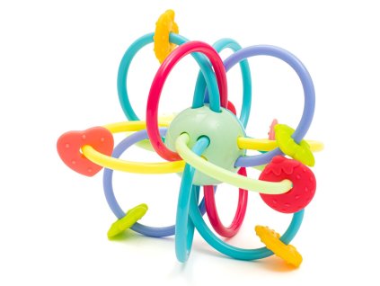 Baby Mix Silikonovo plastové kousátko s chrastítkem