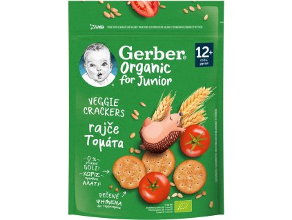 Gerber Organic Junior Veggie krekry s rajčaty 100g
