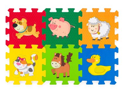 Pěnové puzzle Zvířátka (6ks)