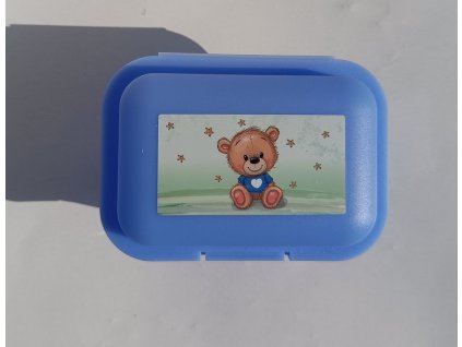 TVAR Dětský svačinový box malý Medvídek modrý