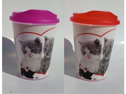 TVAR Dětský kelímek s víčkem 250ml Koťata (1)