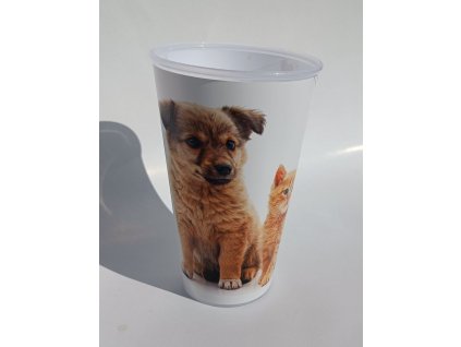 TVAR Dětský kelímek 400ml Štěně a kotě