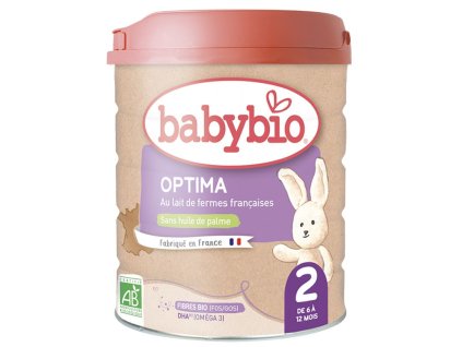 BABYBIO Optima 2 pokračovací kojenecké BIO mléko OPTIMA 2, 800g