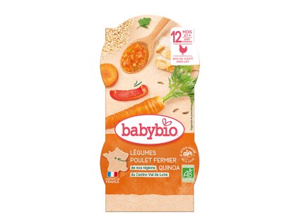 BABYBIO Zelenina s kuřetem a quinoa (2x200g)