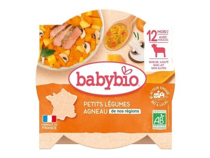 BABYBIO Dušená zelenina s jehněčím masem 230g
