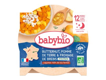 BABYBIO Máslová dýně, brambory a ovčí sýr 230g