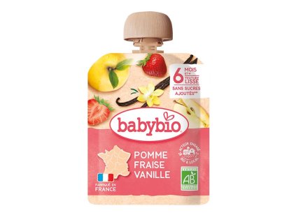 BABYBIO Jablko, jahoda a vanilka 90g 1