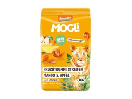 MOGLi BIO Ovocné pásky s psylliem mango a jablko 25g