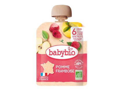 BABYBIO Kapsička jablko, malina 90g