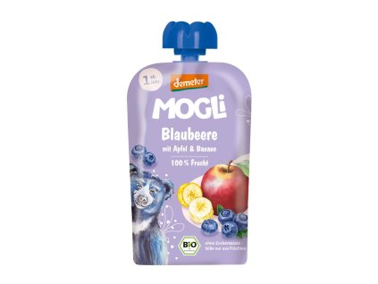 MOGLi BIO Borůvková kapsička s jablkem a banánem 100g
