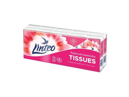 Linteo Papírové kapesníky 3 vrstvé 10x10ks 1