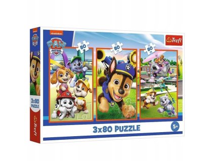 TREFL Puzzle Paw Patrol 3x80 dílků Psí smečka