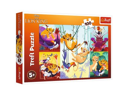 TREFL Puzzle Lion King Odvážný Lví král 100 dílků