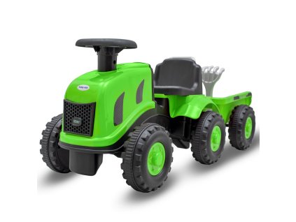 Baby Mix Dětské odrážedlo Traktor s vlečkou Benny zelený