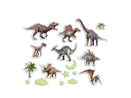 Nástěnná dekorace svítící Dinosauři