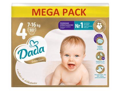 Dada MEGA PACK extra care vel.4, 7 16kg, 80ks 1