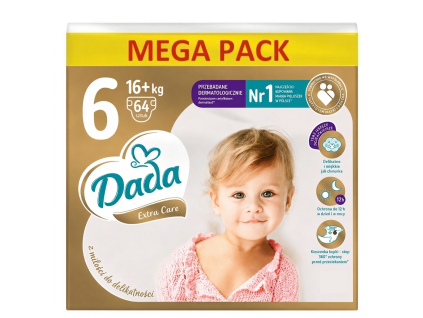 Dada MEGA PACK extra care vel.6, 16+kg, 64ks 1