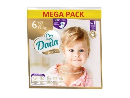 Dada MEGA PACK extra care vel.6, 16+kg, 64ks 1
