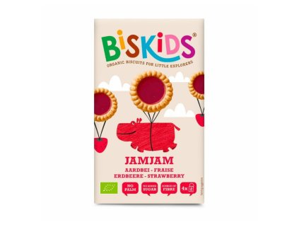 BISkids BIO dětské koláčky s jahodovým džemem bez přidaného cukru 100g