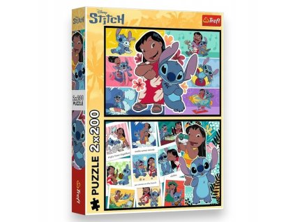 TREFL Puzzle Stitch Šťastný život Stitche 2x200 dílků