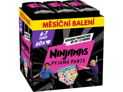 Ninjamas Pyjama Pants Srdíčka 4 7 let (60ks)
