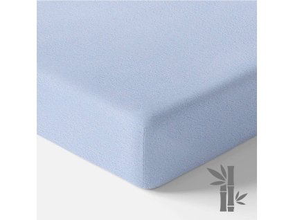 EEVI Voděodolné bambusové froté prostěradlo 120x60 Modré