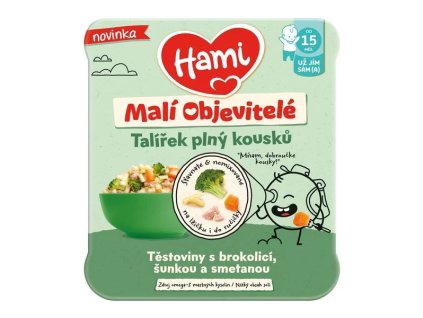 HAMI Malí objevitelé Těstoviny s brokolicí, šunkou a smetanou 200g