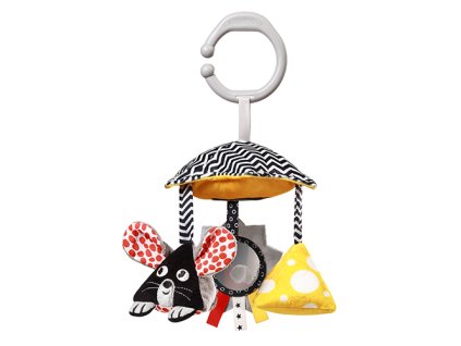 BabyOno Závěsný kontrastní kolotoč MOUSE